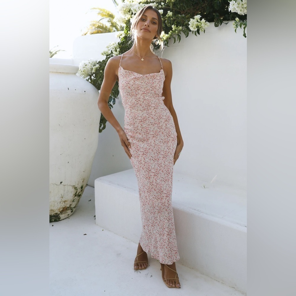 Hello Molly After Dusk Maxi Dress in Pink - Size M (US 6)